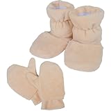 Winter Warmers Natural Gift Set Slippers & Mittens With Wheat & Lavender Seeds