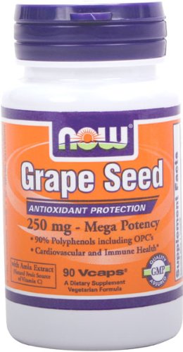 NOW Foods Grape Seed Extract  250mg, 90 Vcaps