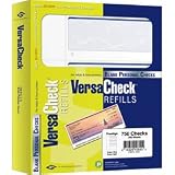 VersaCheck  Check Paper Refills, Personal Size, Form #3001, Prestige Style, Blue, Pack Of 250 Sheets