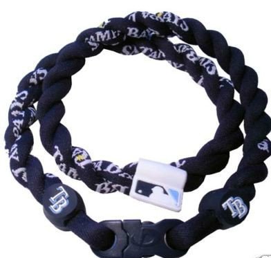 Phiten Tornado Titanium Necklace X30 MLB Tampa Bay Rays 22