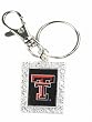 Licensed Texas Tech Red Raiders Keychain with Rhinestones Fashion Jewelry