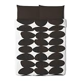 Kajsa Sten Queen Duvet Cover and Pillowcases, Brown/black 100% Cotton