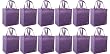 Reusable Grocery Tote Bag, Purple Super Saver 12 Pack