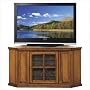 46" Corner Plasma TV Stand in Burnished Oak