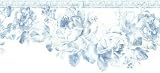 Cornflower Rose Toile Wallpaper Border