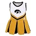 Adidas Iowa Hawkeyes White Toddler 2-Piece Cheerleader Dress