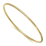 14K Yellow Gold Diamond Eternity Bangle
