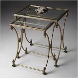 Butler 4012226 Metalworks Nesting Table in Antique Gold