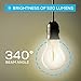 Hyperikon A19 LED Vintage Filament Bulb, Dimmable, 5W (40W Equivalent), 520 lumen, 3000K (Soft White Glow), Omnidirectional, E26 Base, IC Driver, CRI 80+, 120v, UL-Listed - (Pack of 6)