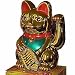 Glücksbringer Winkekatze Maneki Neko 11cm gold