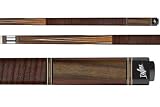 Dufferin Walnut-Stain Maple Pool Cue with Stacked Brown Leather Wrap (DD-1)