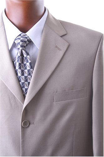 Men's Single Breasted 3 Button Tan Super 150's Wool Feel Dress Suit, CLEARANCE!!!