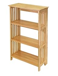 Winsome Wood Foldable 4-Tier Shelf, Natural