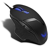 Etekcity Scroll 6E 4000 DPI Wired USB Optical Gaming Computer Mouse with 6 Programmable Buttons,Omron Micro Switches