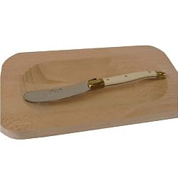 Laguiole Wood Butter Dish and Spreader French Imported Guaranteed Authentic