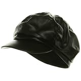 PVC Newsboy Hats-Black W16S64C