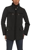 Jones New York Women's Diamond Quilted Double Breasted Jacket with Notch Collar