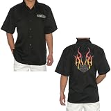 Mens Harley Davidson SS Motor Button Down Denim Racing Shirt