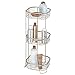 InterDesign Forma Free Standing Bathroom or Shower Storage Shelves for Towels, Soap, Shampoo, Lotion, Accessories - 3 Tier, Satin