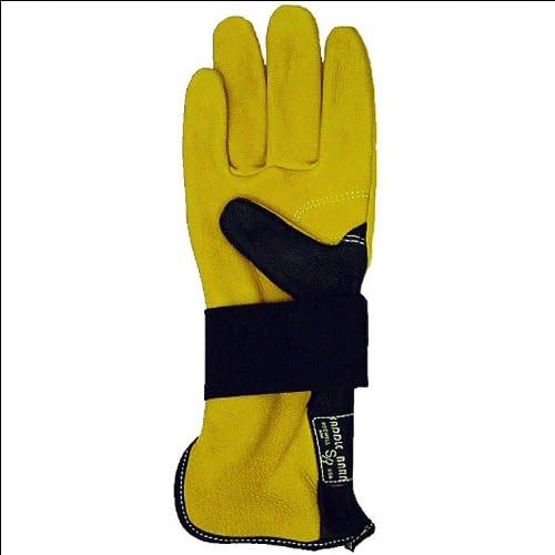 Saddle Barn Pro Rodeo Bull Riding Gloves Deer Skin Velcro Left Hand