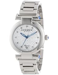 Akribos XXIV Womens AK565SS Lady Diamond Swiss Quartz Diamond Stainless Steel Bracelet Watch