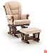 Shermag Glider Rocker w/ Ottoman in Cherry