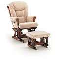Shermag Glider Rocker w/ Ottoman in Cherry