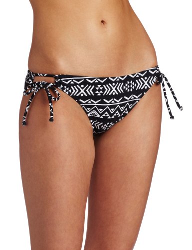 Roxy Juniors 70s Lowrider Adjustable Tie Side Swimwear, Black, Small Roxy Juniors 70s Lowrider Adjustable Tie Side Swimwear, Black, Small