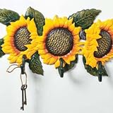 Tools & Hardware : Bright SUNFLOWER flowers key rack HOLDer hooks