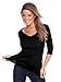 Kavio! Women V Neck 3/4 Sleeve Top