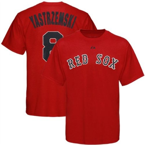 Boston Red Sox Carl Yastrzemski Yaz Majestic Big Jersey T-Shirt (5X)