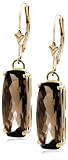 10k Yellow Gold Smoky Quartz Earrings