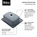 KRAUS 25 Inch Top Mount Single Bowl 18 Gauge Stainless Steel Kitchen Sink with NoiseDefend™ Soundproofing, KTM25