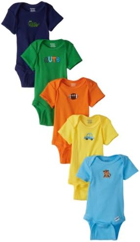 Gerber Baby-Boys  5 Pack Solid Onesies Brand