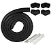 2m Baby Child Kids Safety Safe Table Desk Edge Cushion Protector w/ Tape + 4 Corner Guards Black