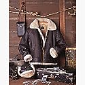 Nappa Leather Lambs Wool Bomber Jacket