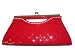 Pu/pvc Evening Handbag Clutch Bag Purse with Rhinestone in the Front