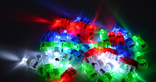 Pack of 40 LED Laser Finger Lights (Red, Blue, Green, White)