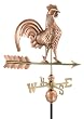 25" Luxury Polished Copper Bold Rooster Weathervane