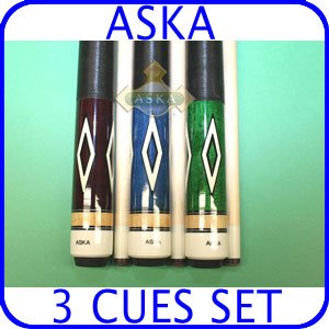 Billiard Pool Cue Stick Set Aska L6 3 pool cue sticks