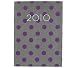 Paperchase A6 Half Week To View 2010 Diary. Grey Polka Flexi Linen