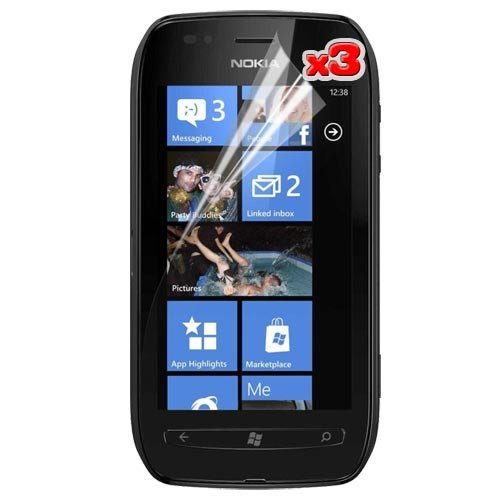 TOOGOO Premium 3 Packs of LCD Clear Screen Protector for Nokia Lumia 710 TOOGOO Premium 3 Packs of LCD Clear Screen Protector for Nokia Lumia 710