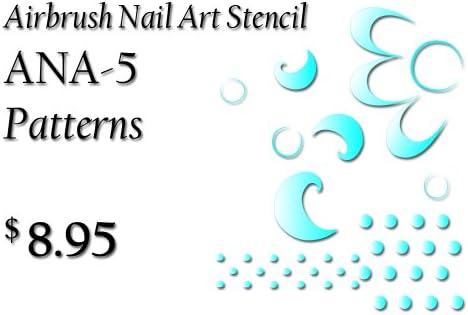 Airbrush Stencil Nail Art No.5-Prints and Abstracts
