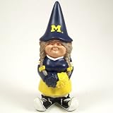 MICHIGAN WOLVERINES CHEERLEADER GOOD LUCK GARDEN GNOME