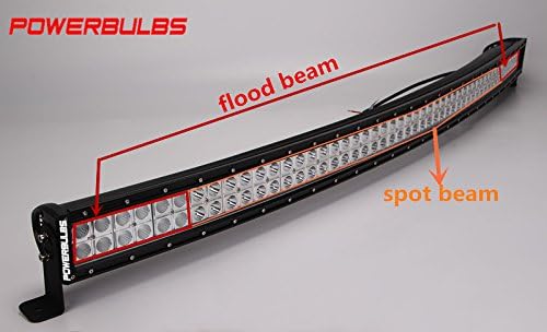 Power Bulbs 52" CREE 300E LED Combo Spot/flood Beam LED Curved Light Bar 100*3w/pcs Cree Leds Off Road Fog Driving ATV SUV UTV UTE Jeep Truck Work Dual Row Lamp