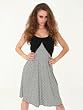 SALE Dress Black White Print Summer Dress Size Small