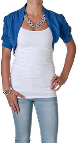 Smooth Fashion Women's Bolero Shrug Cardigan Royal Blue Medium