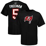 NFL Reebok Tampa Bay Buccaneers #5 Josh Freeman Black Scrimmage Gear Player T-shirt (Small)