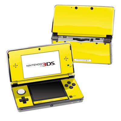 Solid State Yellow Design Decorative Protector Skin Decal Sticker for Nintendo 3DS Portable Game Device
