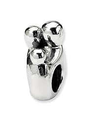 Sterling Silver Reflections Family of 3 Bead (4mm Diameter Hole)
